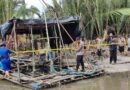 Polres Bangka Bersama Instansi Gabungan Lakukan Penertiban Tambang Ilegal di Jade Bahrin, Polres Bangka Pasangan Police Line di Ponton